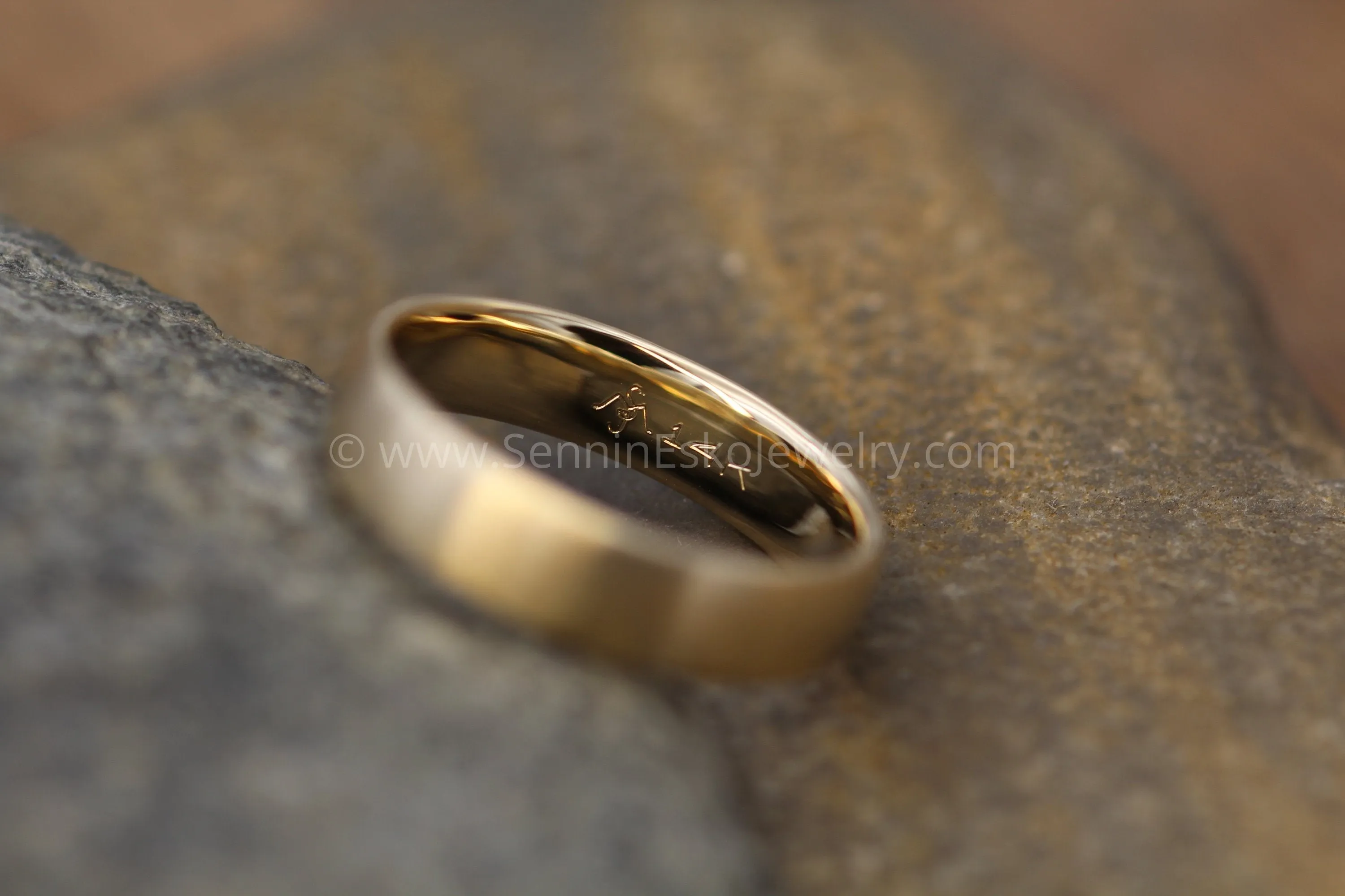 Comfort Fit 14kt Yellow Gold 5x1.4mm Band - Matte Finish