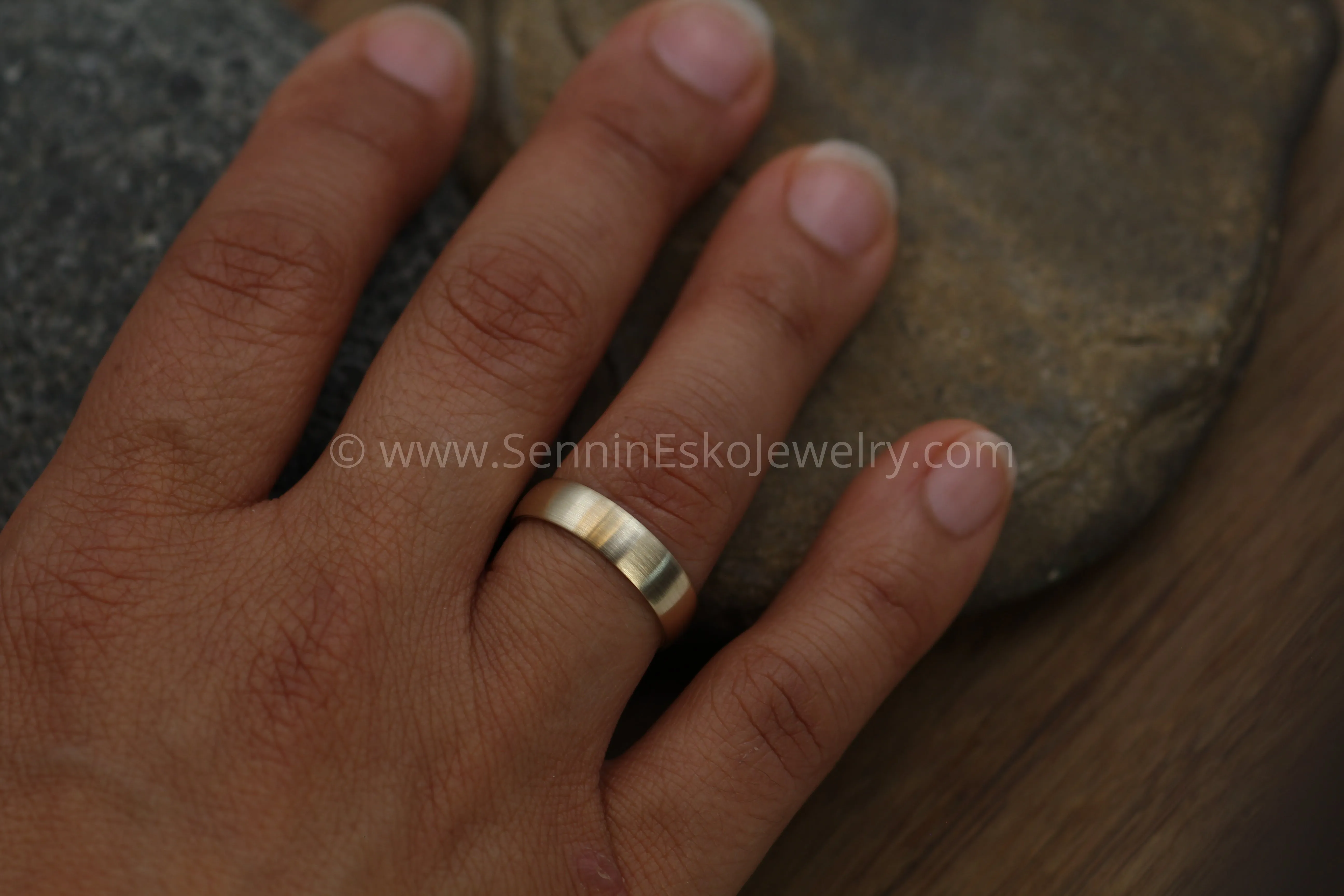 Comfort Fit 14kt Yellow Gold 5x1.4mm Band - Matte Finish