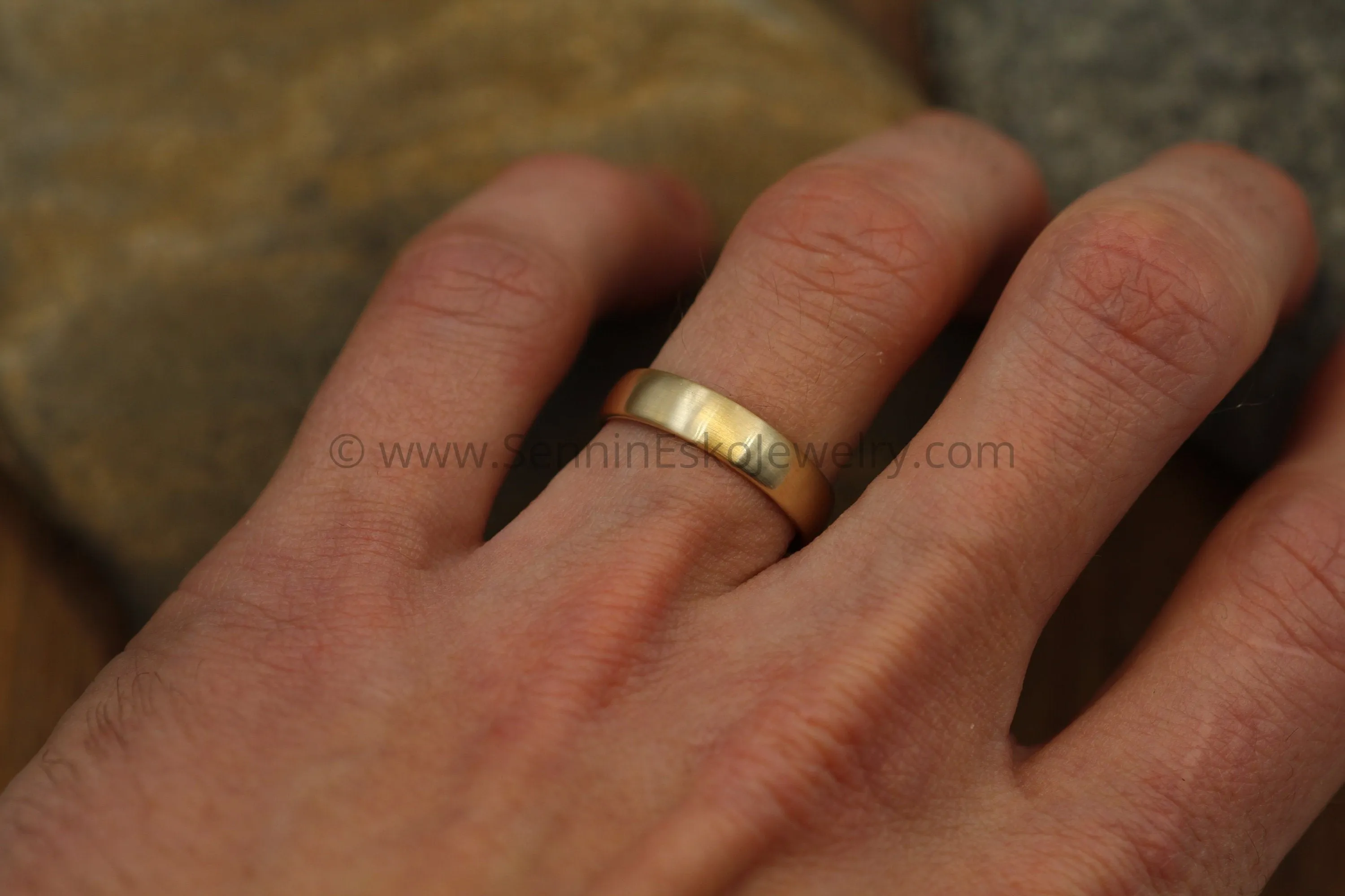 Comfort Fit 14kt Yellow Gold 5x1.4mm Band - Matte Finish