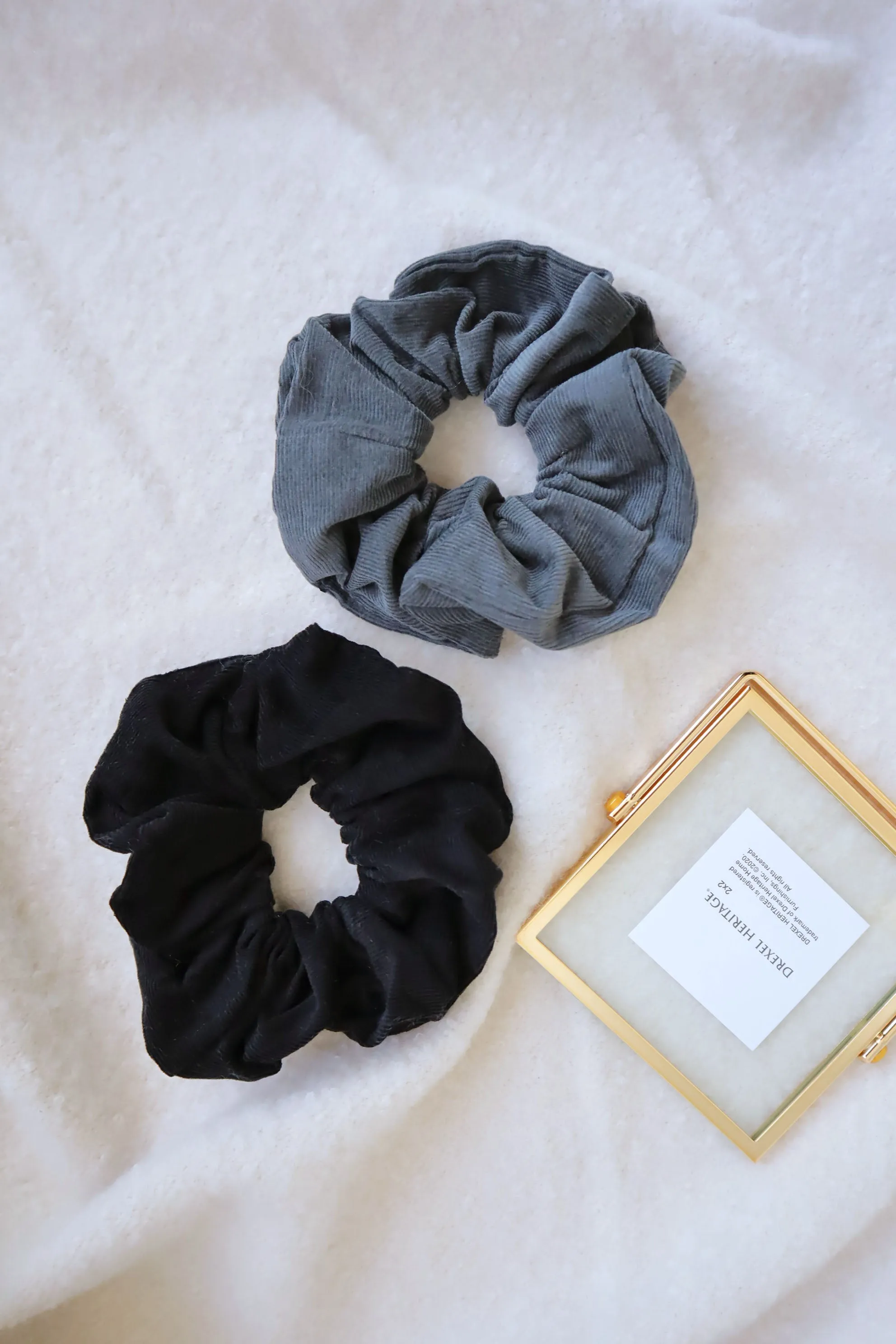 Corduroy Fabric Scrunchie Hair Tie (6Colors)