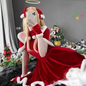 COSPLAY  Christmas suit （4-piece set  socks） KF82452