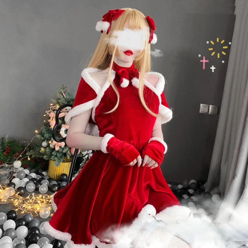 COSPLAY  Christmas suit （4-piece set  socks） KF82452