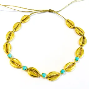 Cowrie Shell Gold Chocker