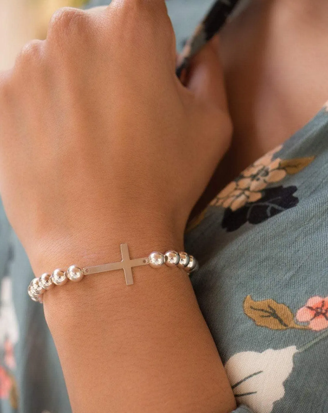 Cross Bracelet ~ 14k Gold Filled or Sterling Silver 925~MB006