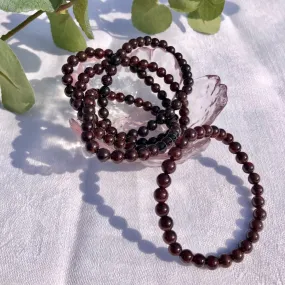 Crystal Bead Bracelet - Garnet