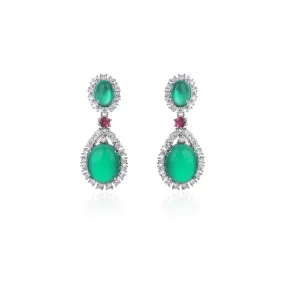 Cubic Zircon CZ Dangle Earrings for Wedding, Fine Quality Earring for Bride, Women Girl Birthday Party Jewelry CE11598