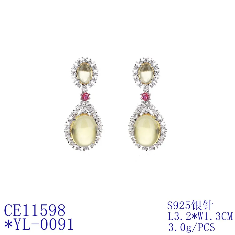 Cubic Zircon CZ Dangle Earrings for Wedding, Fine Quality Earring for Bride, Women Girl Birthday Party Jewelry CE11598
