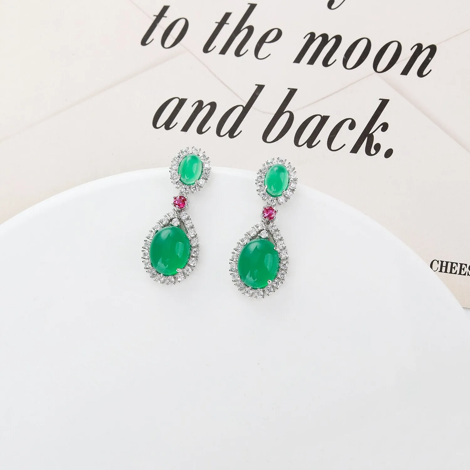 Cubic Zircon CZ Dangle Earrings for Wedding, Fine Quality Earring for Bride, Women Girl Birthday Party Jewelry CE11598