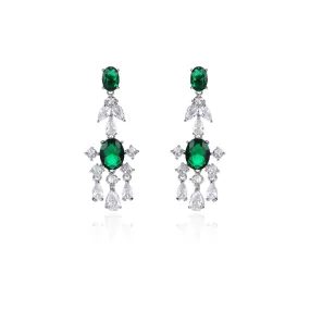 Cubic Zircon CZ Earrings for Wedding Crystals Flower Earring for Bride Women Girl Birthday Party Jewelry CE11597