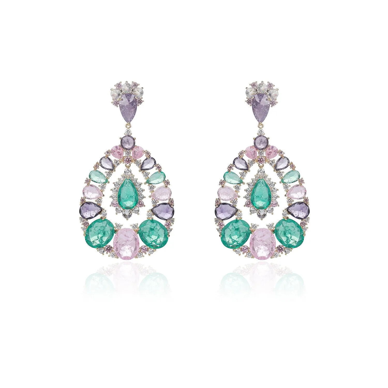 Cubic Zircon CZ Leaves Earrings for Wedding, Crystals Flower Earring for Bride, Women Girl Birthday Party Jewelry CE11460