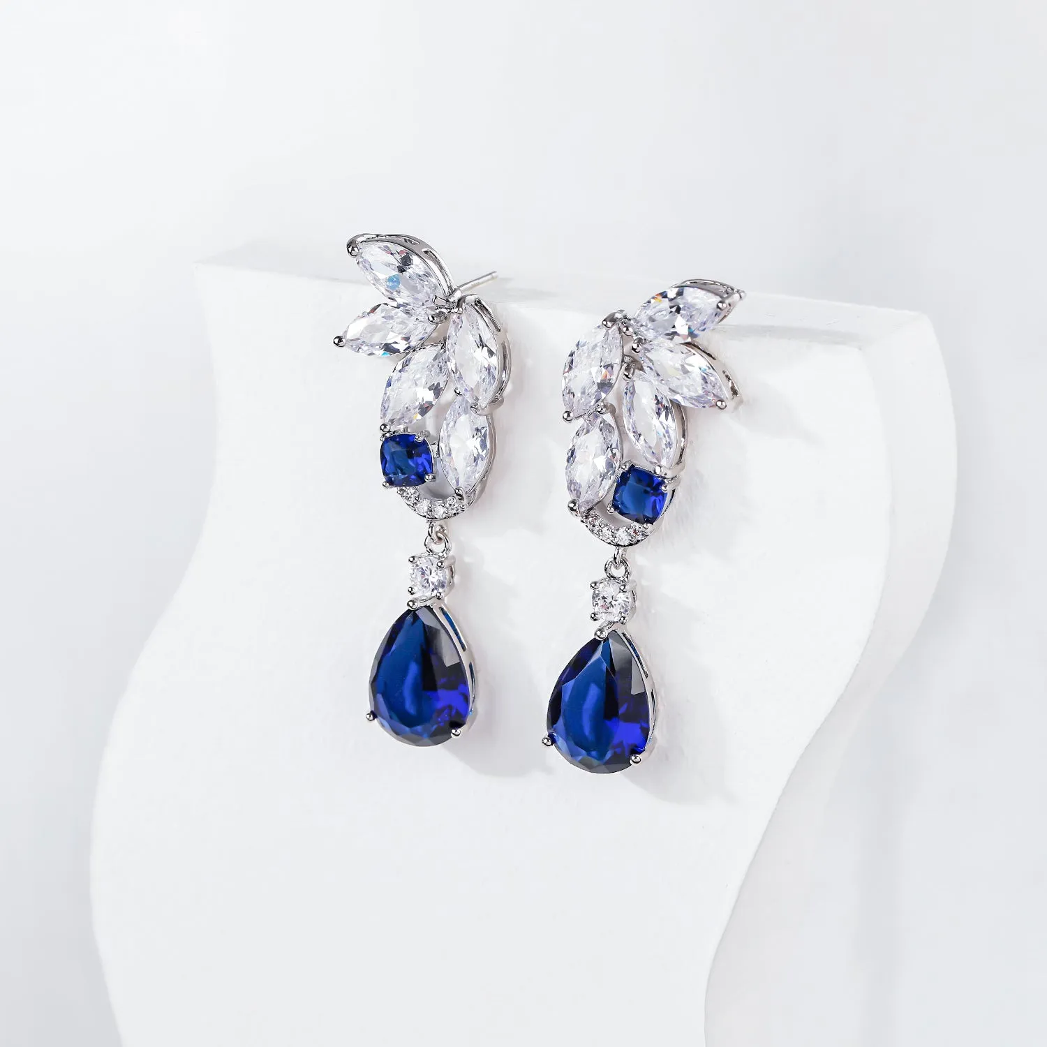 Cubic Zircon Drop Earring for Bride, Women Girl Accessories Jewelry CE11355