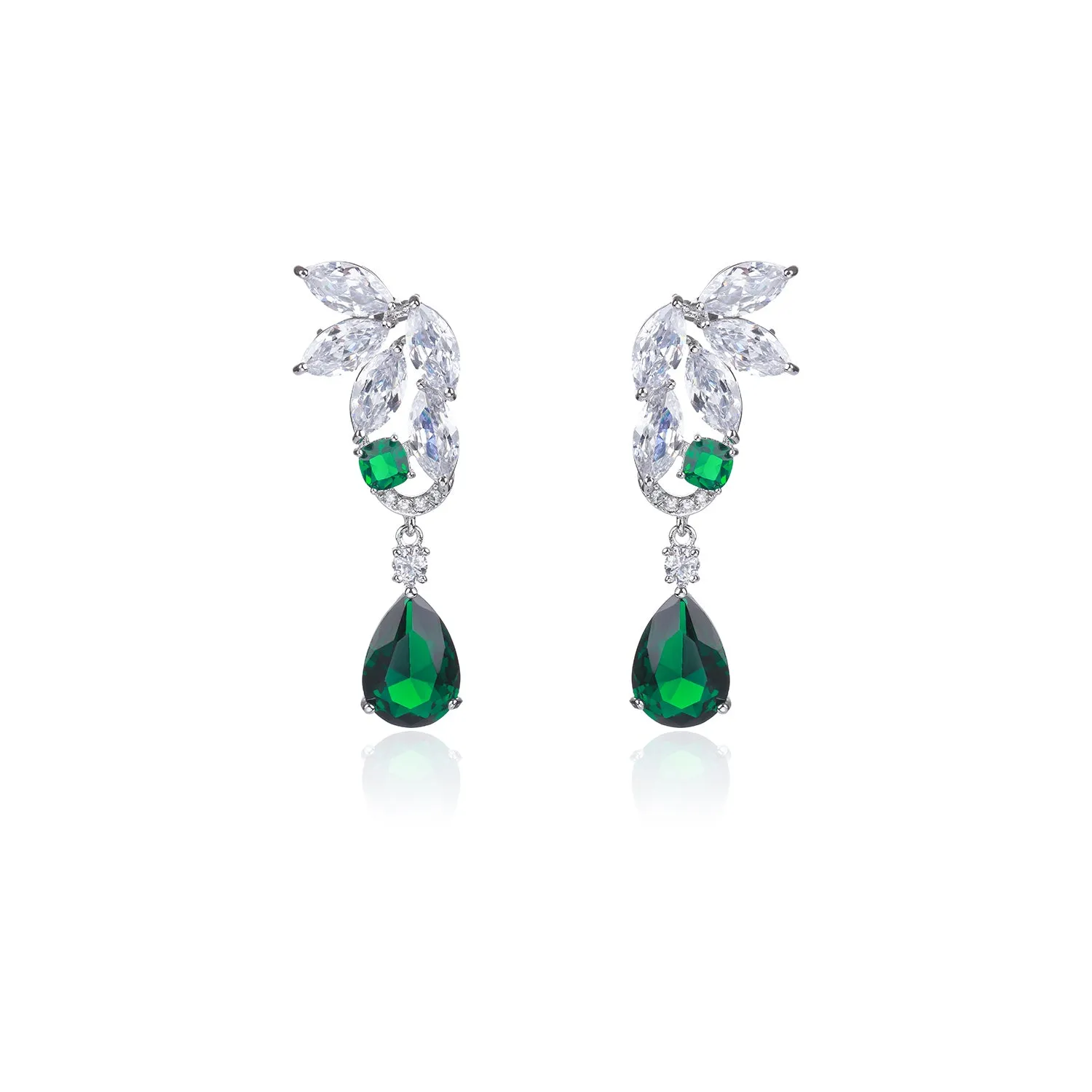 Cubic Zircon Drop Earring for Bride, Women Girl Accessories Jewelry CE11355