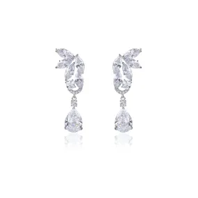Cubic Zircon Drop Earring for Bride, Women Girl Accessories Jewelry CE11355