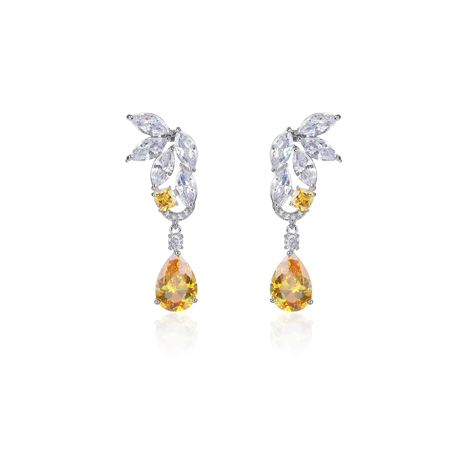 Cubic Zircon Drop Earring for Bride, Women Girl Accessories Jewelry CE11355