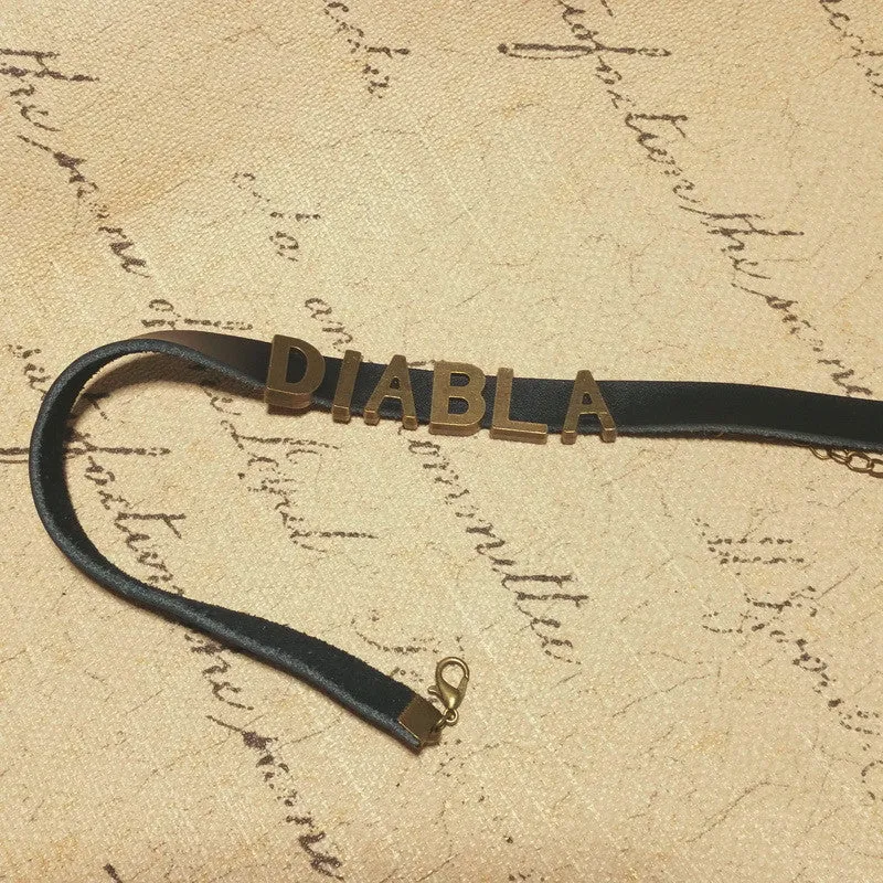 Custom name choker necklace