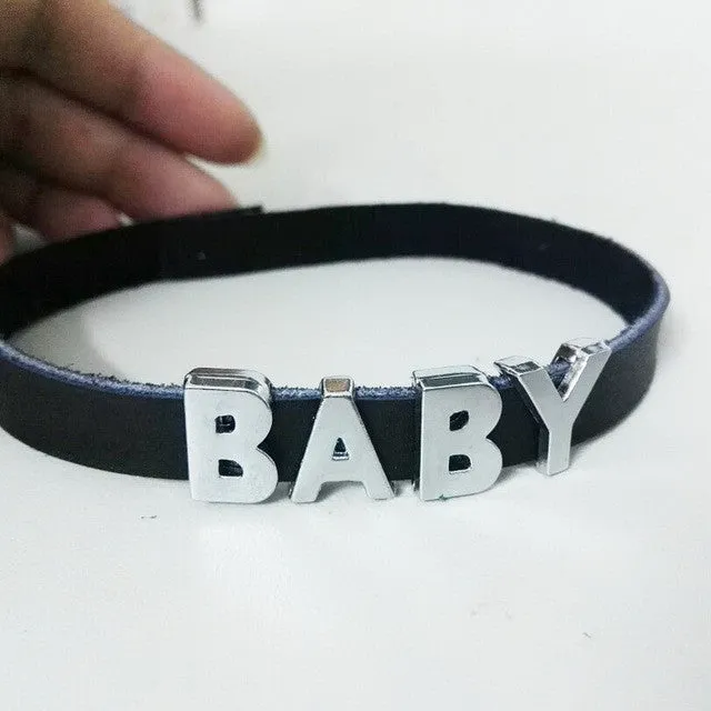 Custom name choker necklace