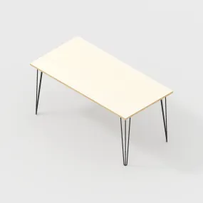 Custom Plywood Table with Hairpin Legs