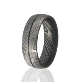 Damascus Steel Rings For Men USA Made Damascus Bands Black Wedding Bands