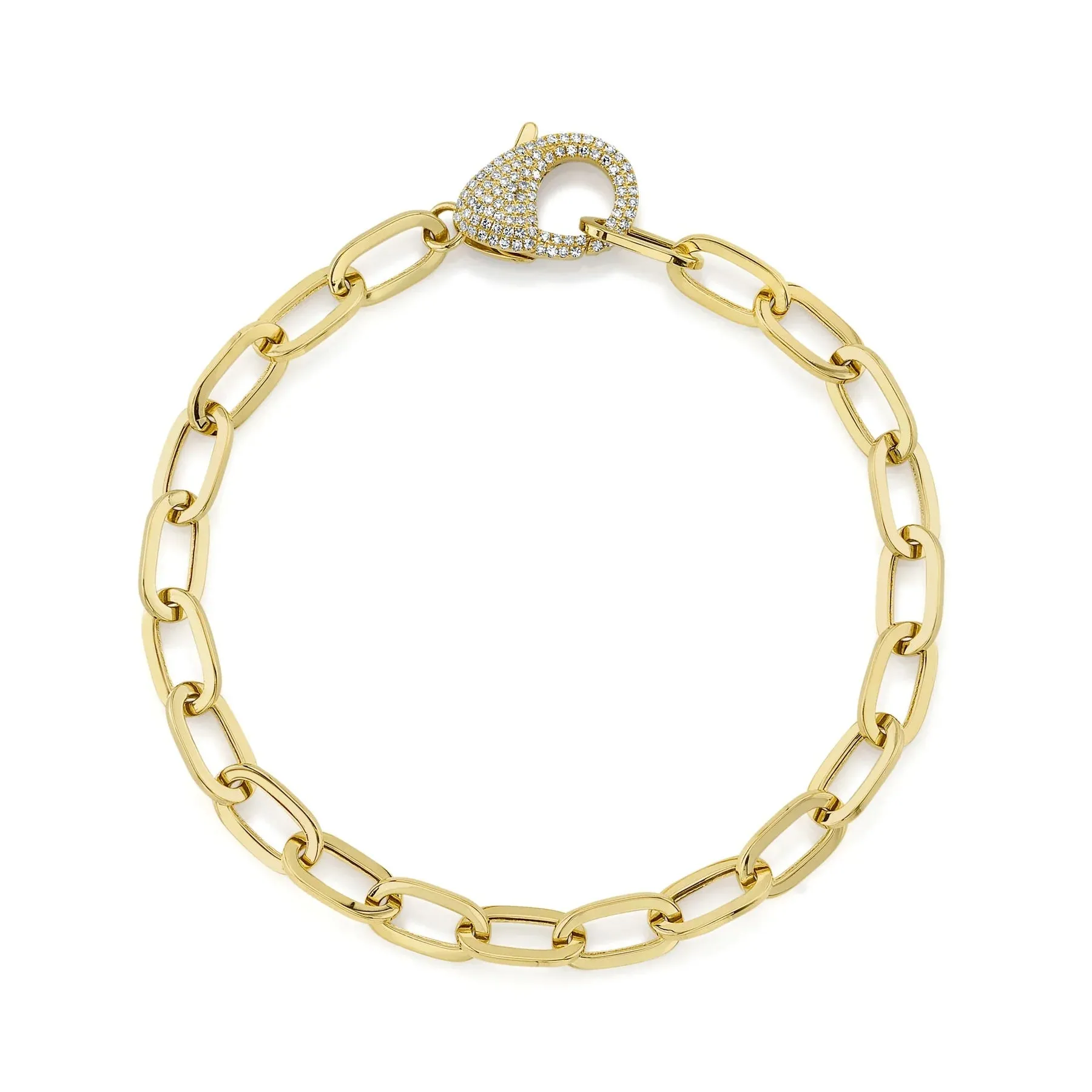 Diamond Paper Clip Link Bracelet 4690105