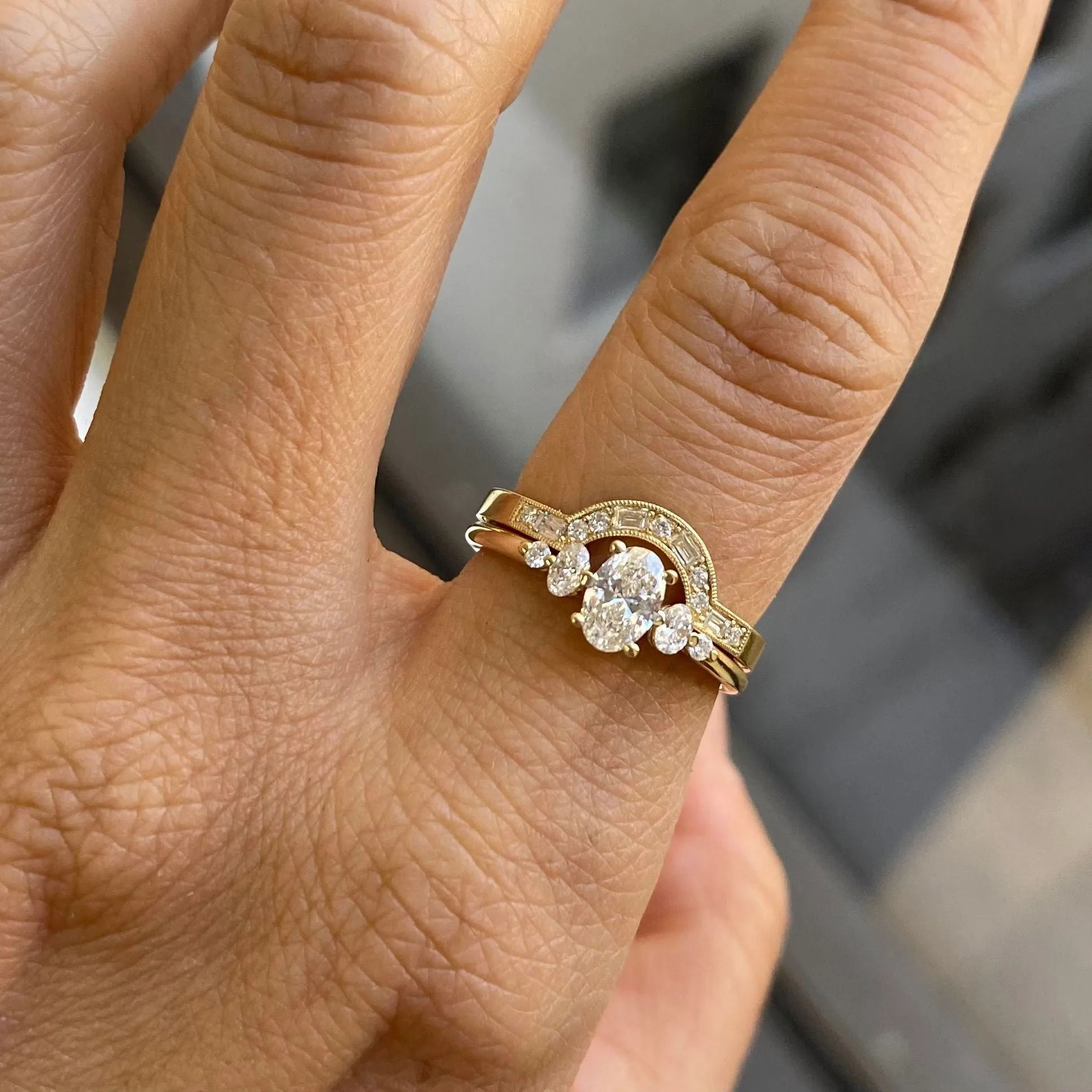 Diamond Staccato Arch Band (ready to ship option)*