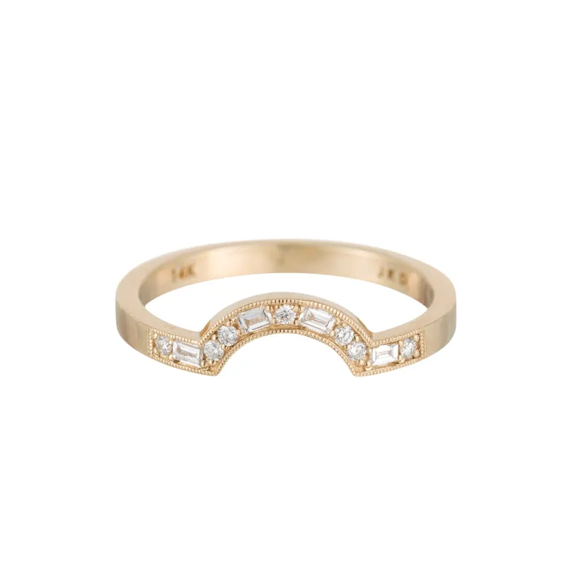 Diamond Staccato Arch Band (ready to ship option)*