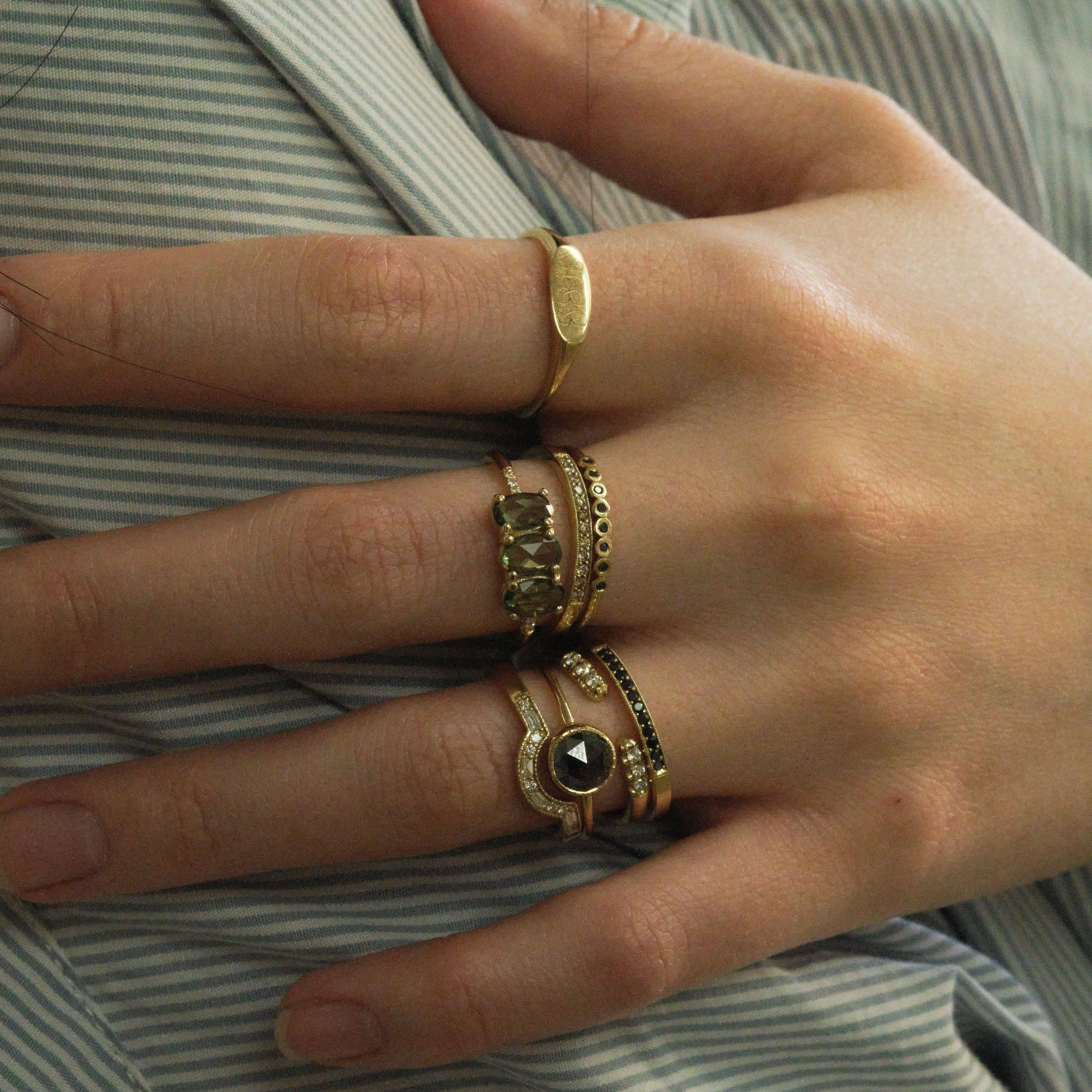 Diamond Staccato Arch Band (ready to ship option)*