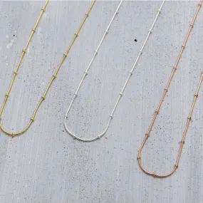 Dotty chain Necklace - Silver