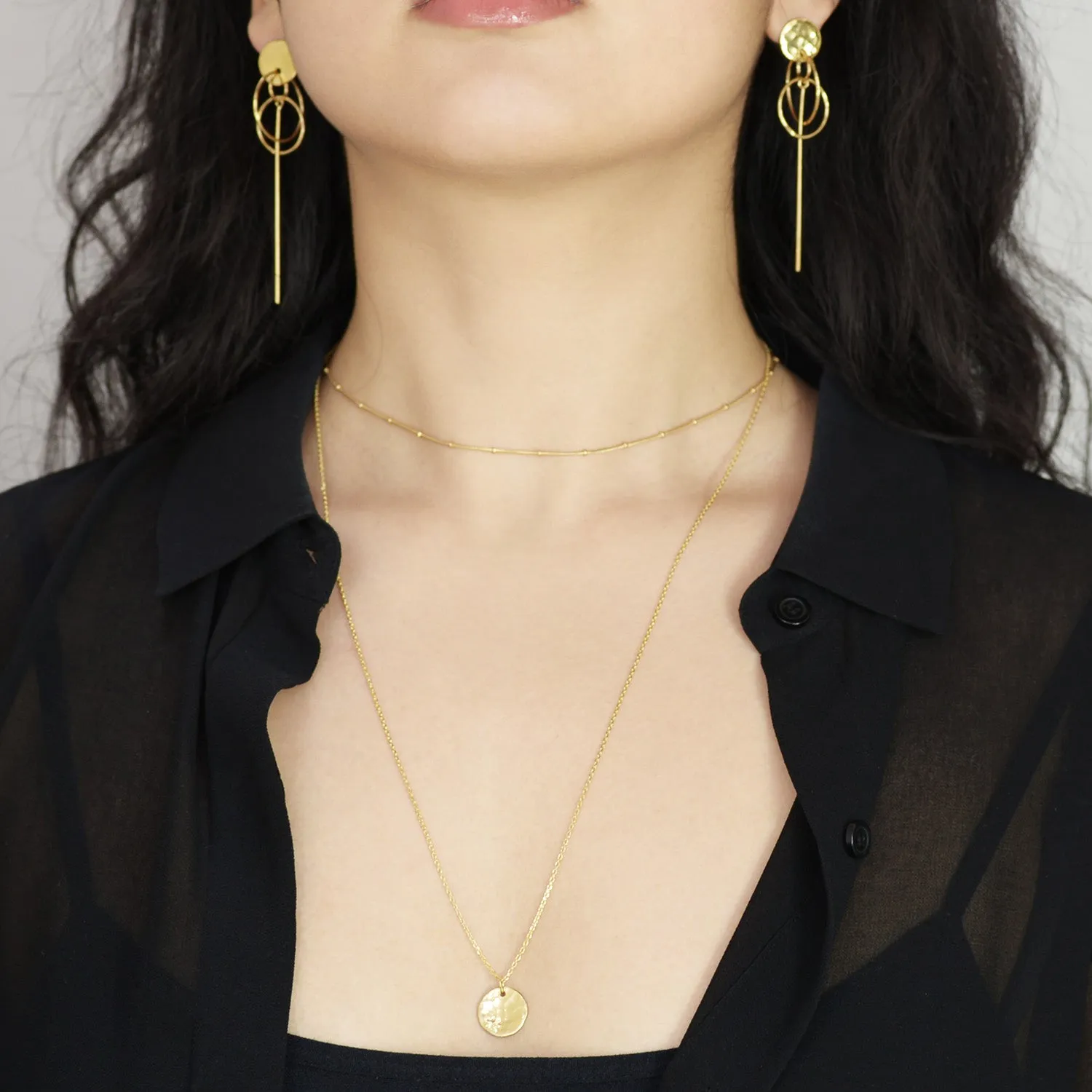 Dotty chain Necklace - Silver