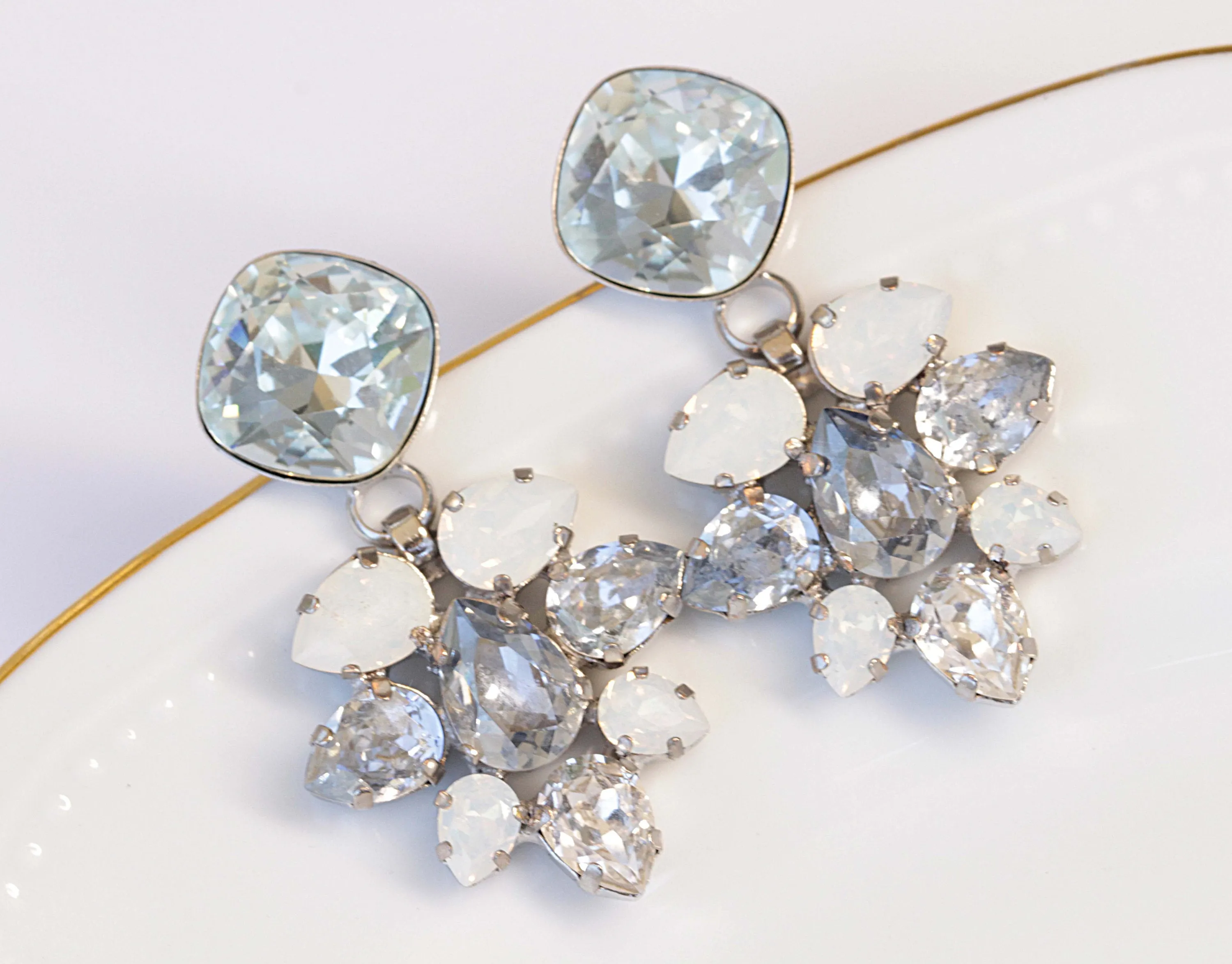 Dusty Blue BRIDESMAID EARRINGS