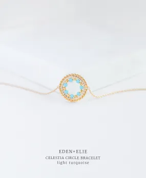 EDEN   ELIE Celestia Circle Bracelet - Light Turquoise