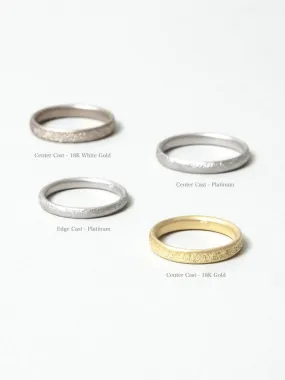 Edge Cast 18K White Gold Wedding Band