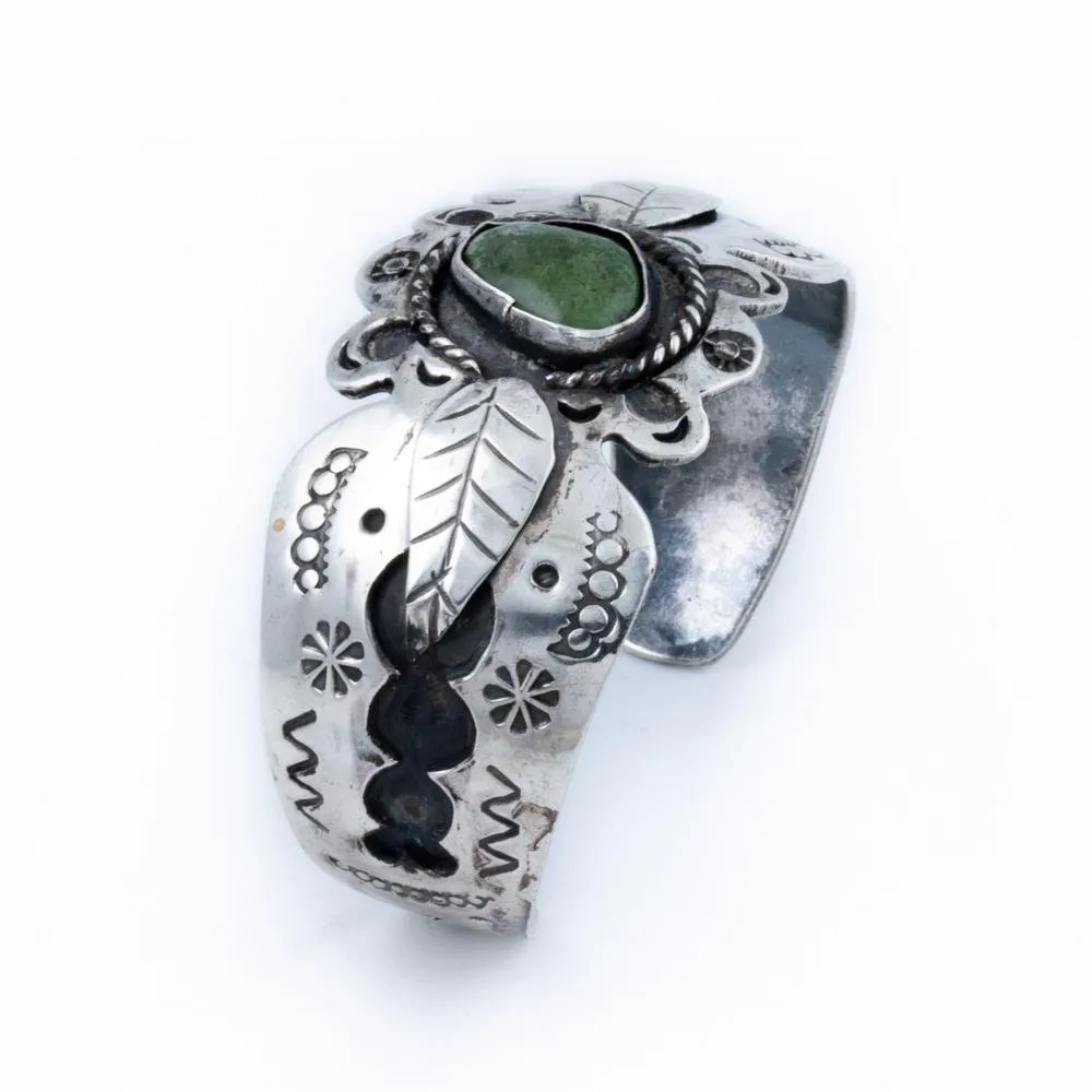Elegant 1970's Leaf  Cuff