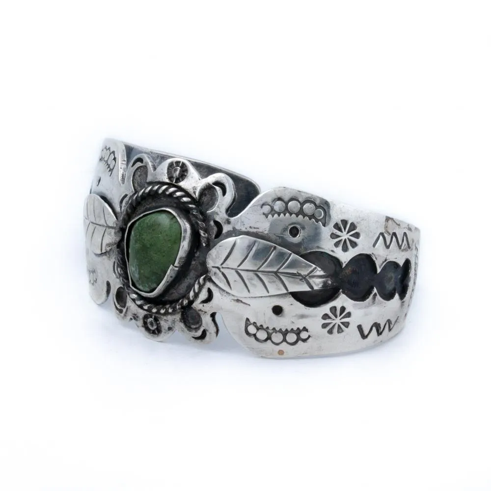 Elegant 1970's Leaf  Cuff