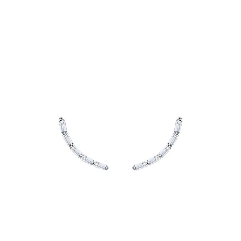 Elegant S925 Silver Zircon Stud Earrings for Women