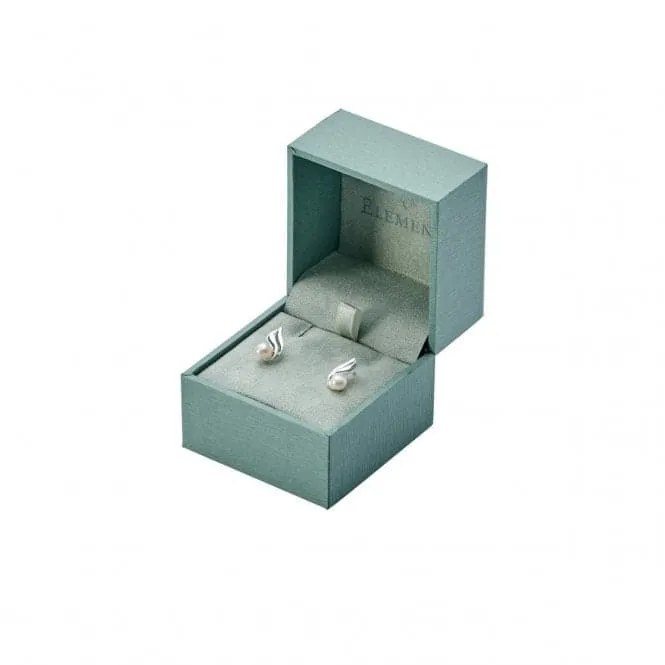 Elements Silver Pave Zirconia Stud Earrings E5522C