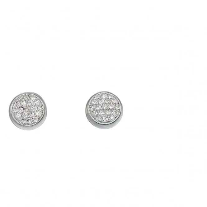 Elements Silver Pave Zirconia Stud Earrings E5522C