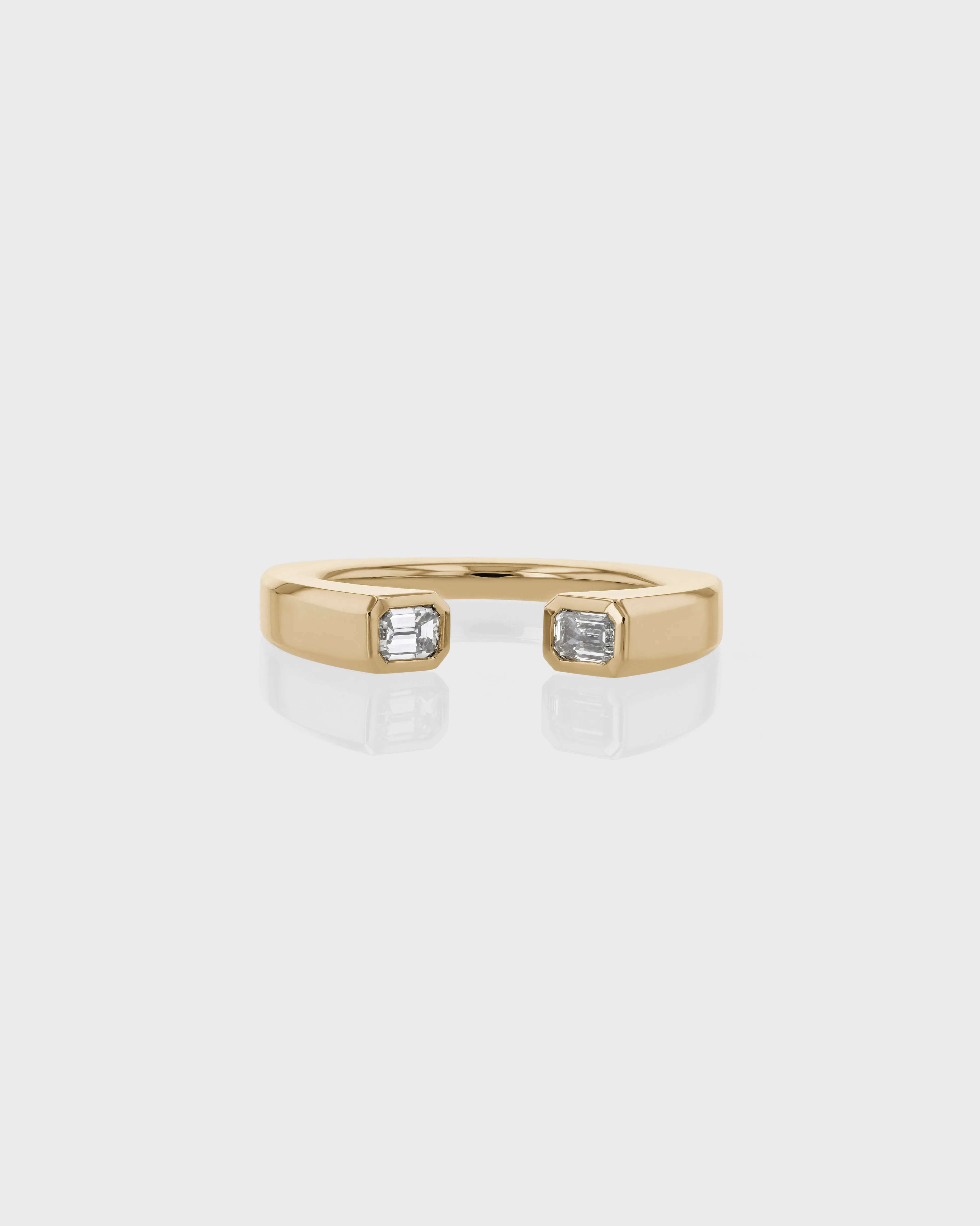 Emerald Suspense Duo Ring