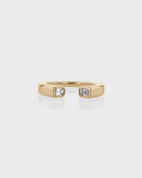 Emerald Suspense Duo Ring