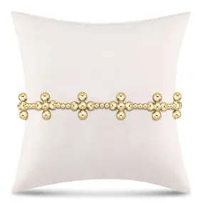 Enewton signature cross sincerity pattern 2.5mm bead bracelet - classic beaded signature cross gold - 4mm bead gold
