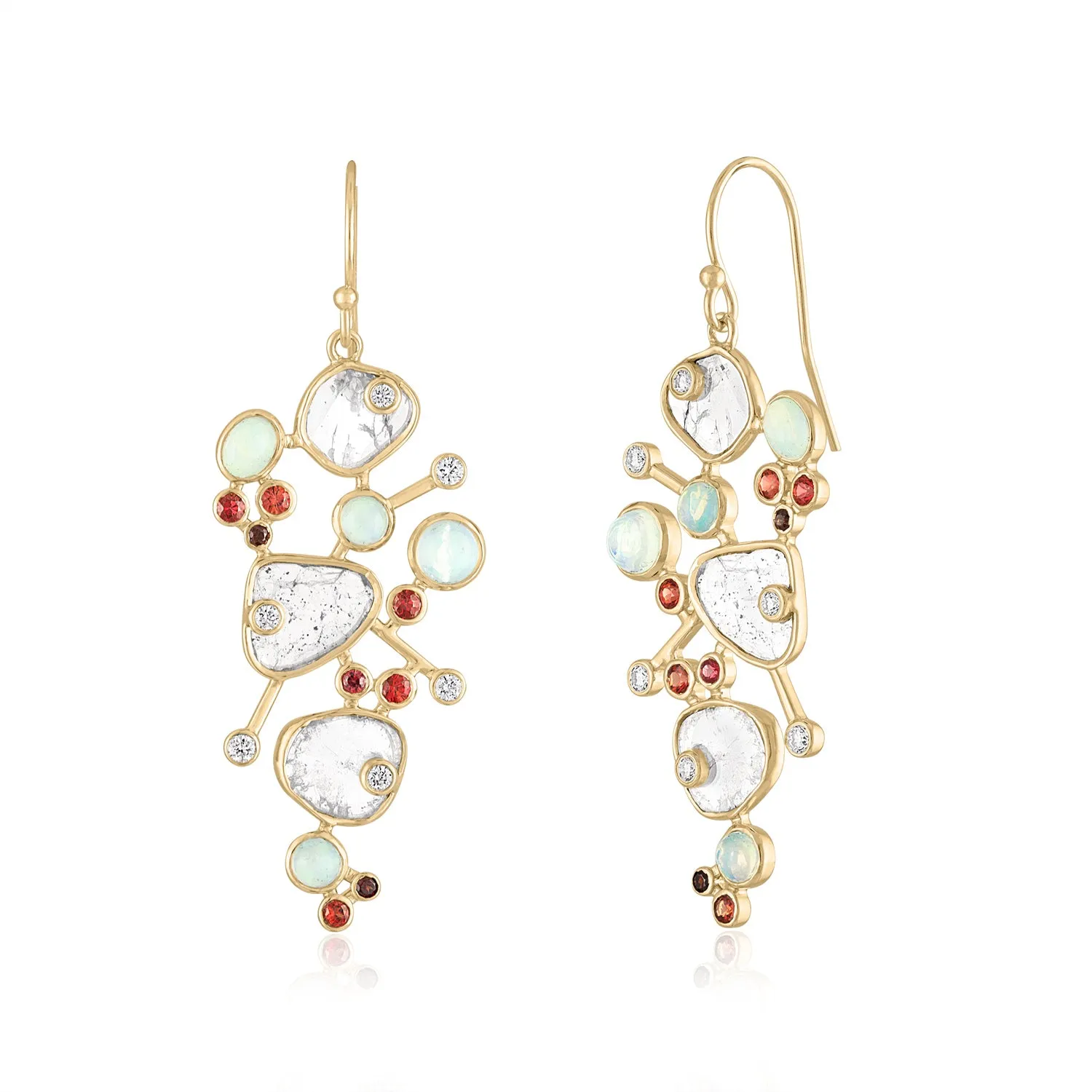 ETHERIA CLUSTER EARRINGS OPALS