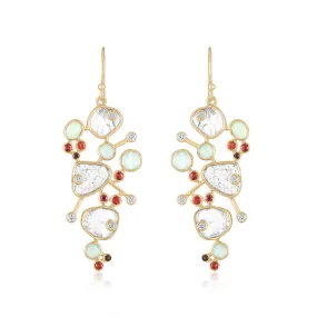 ETHERIA CLUSTER EARRINGS OPALS