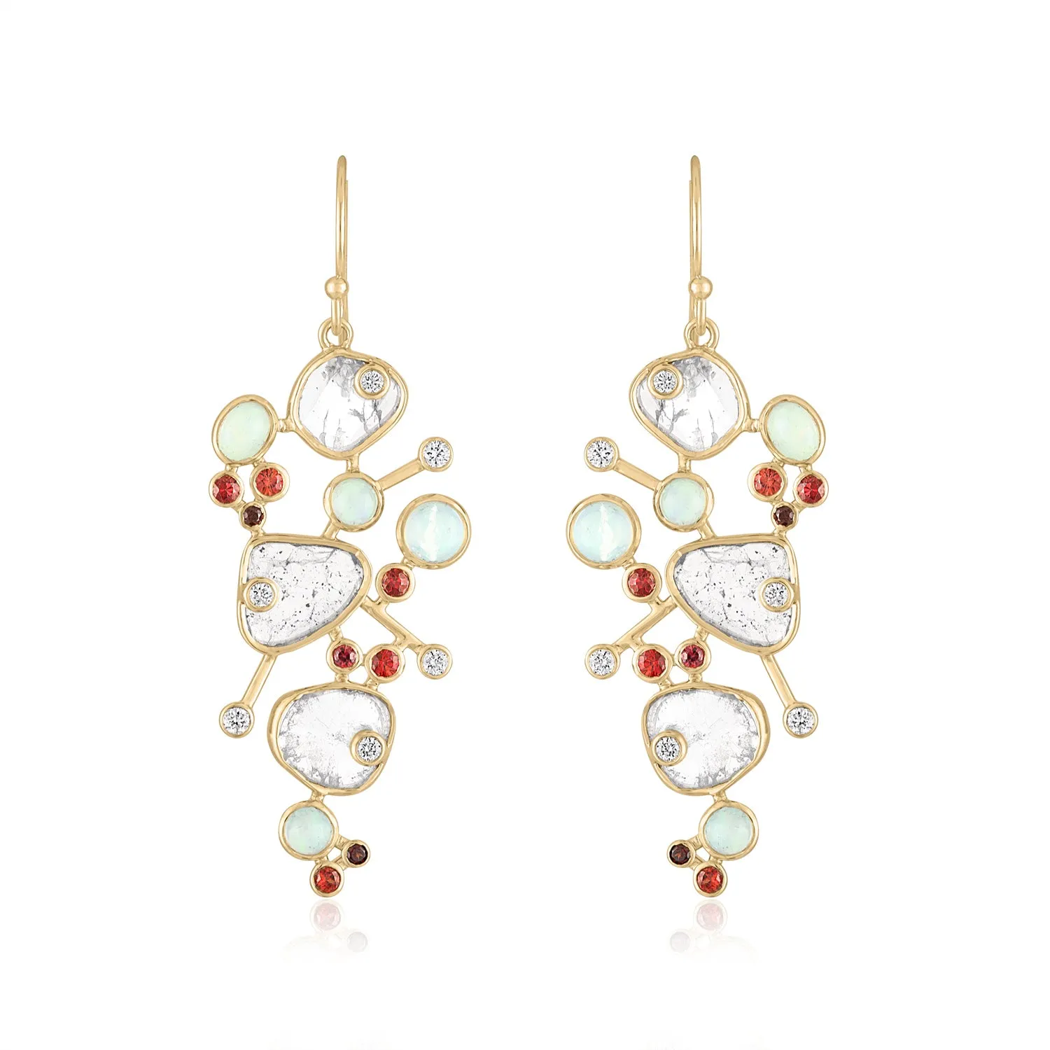ETHERIA CLUSTER EARRINGS OPALS