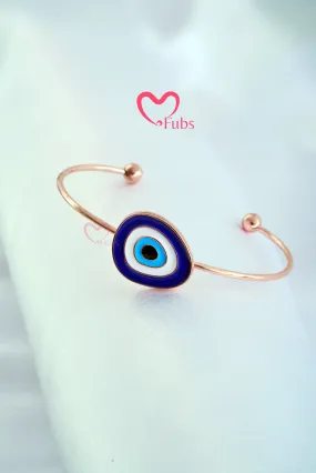 Evil Eye Nazariya Rose Gold Kada Bracelet