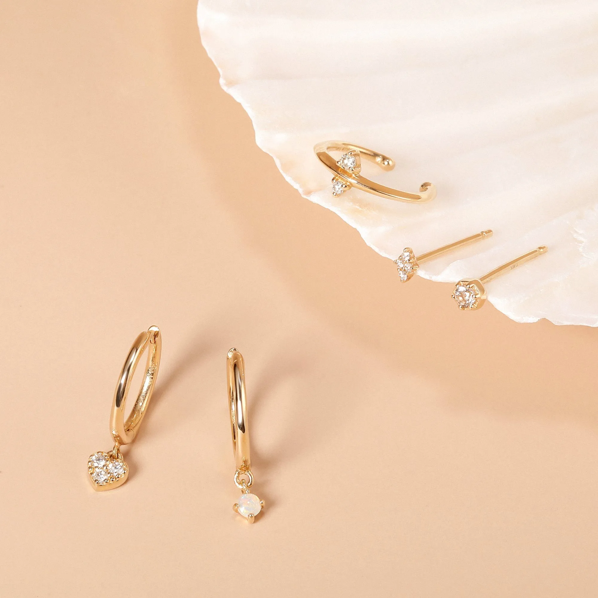 EZRA | Single Opal Hoop