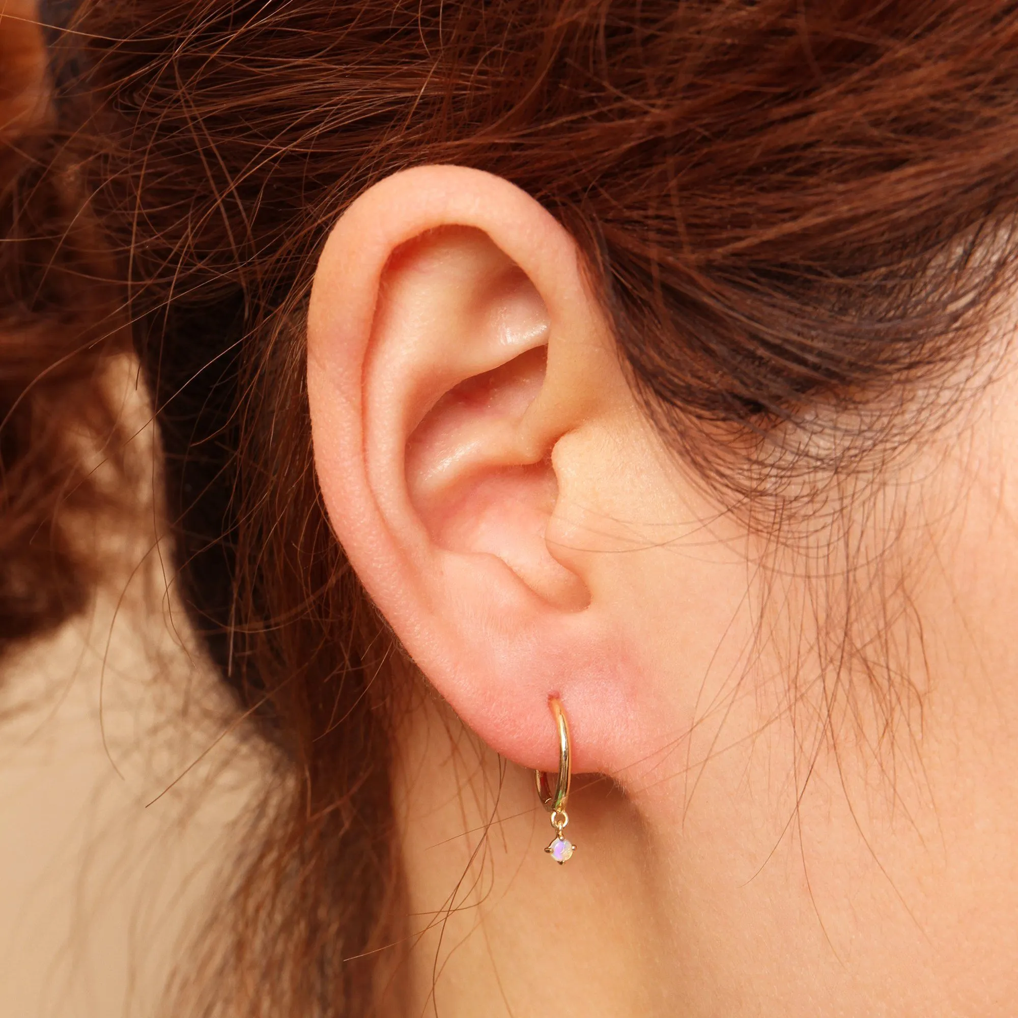 EZRA | Single Opal Hoop