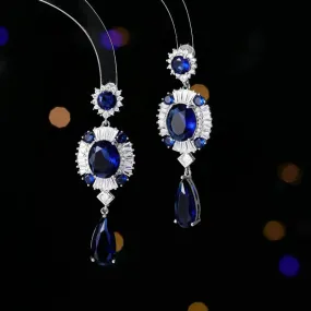 Fashion Cubic Zirconia Waterdrop Earrings, Wedding Banquet Dress Matching Wedding Bride's Jewelry LYI98
