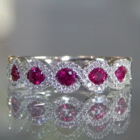 Fashion Jewelry Luxury Green Infinity Cubic Zircon Ring in Silver Color