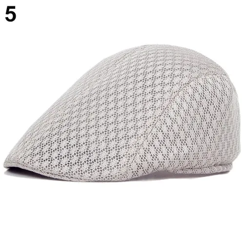 Fashion Men Women Plaid Cotton Flat Cap Summer Spring Sun Hat Adjustable Cotton Newsboy Ivy Adjustable Beret Cap