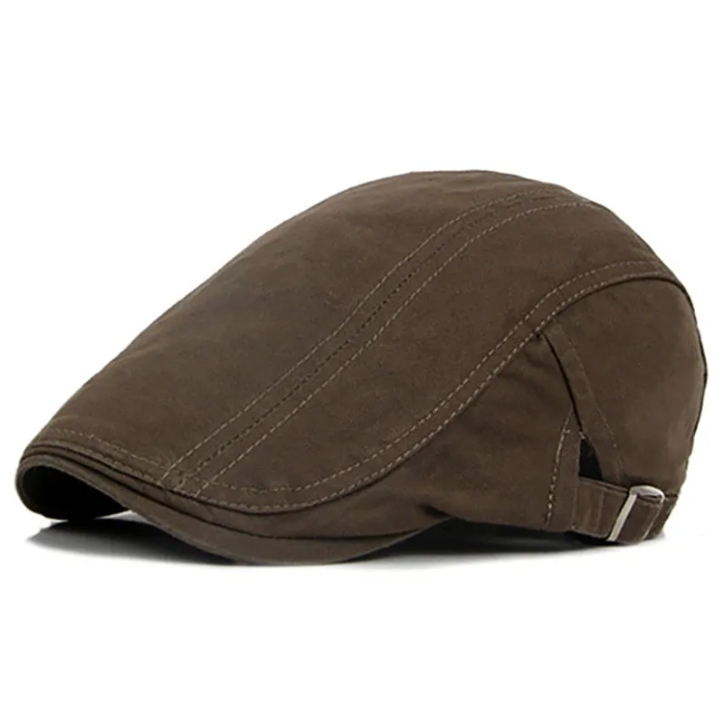 Fashion Men Women Plaid Cotton Flat Cap Summer Spring Sun Hat Adjustable Cotton Newsboy Ivy Adjustable Beret Cap