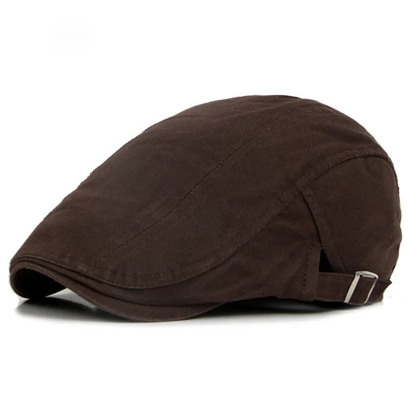 Fashion Men Women Plaid Cotton Flat Cap Summer Spring Sun Hat Adjustable Cotton Newsboy Ivy Adjustable Beret Cap